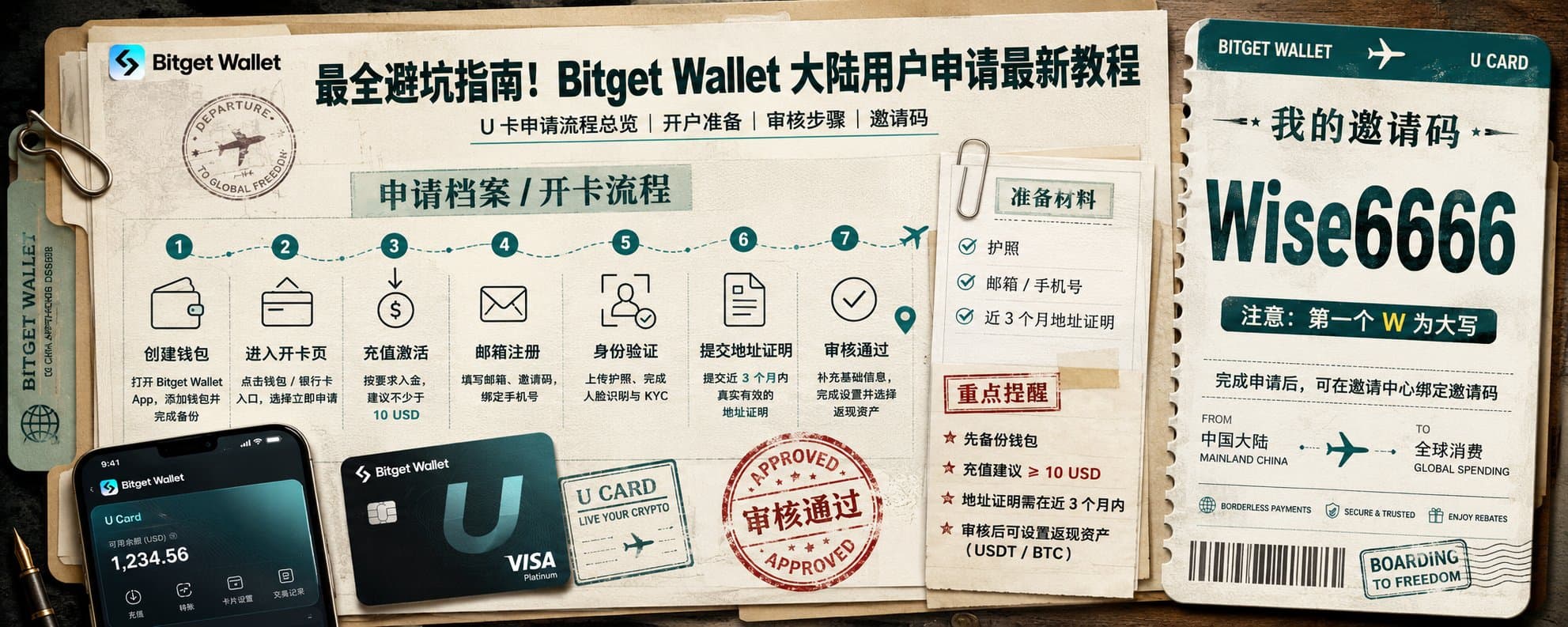 Bitget Wallet Card 虚拟 U 卡申请教程：大陆用户开卡、地址证明与支付宝绑定