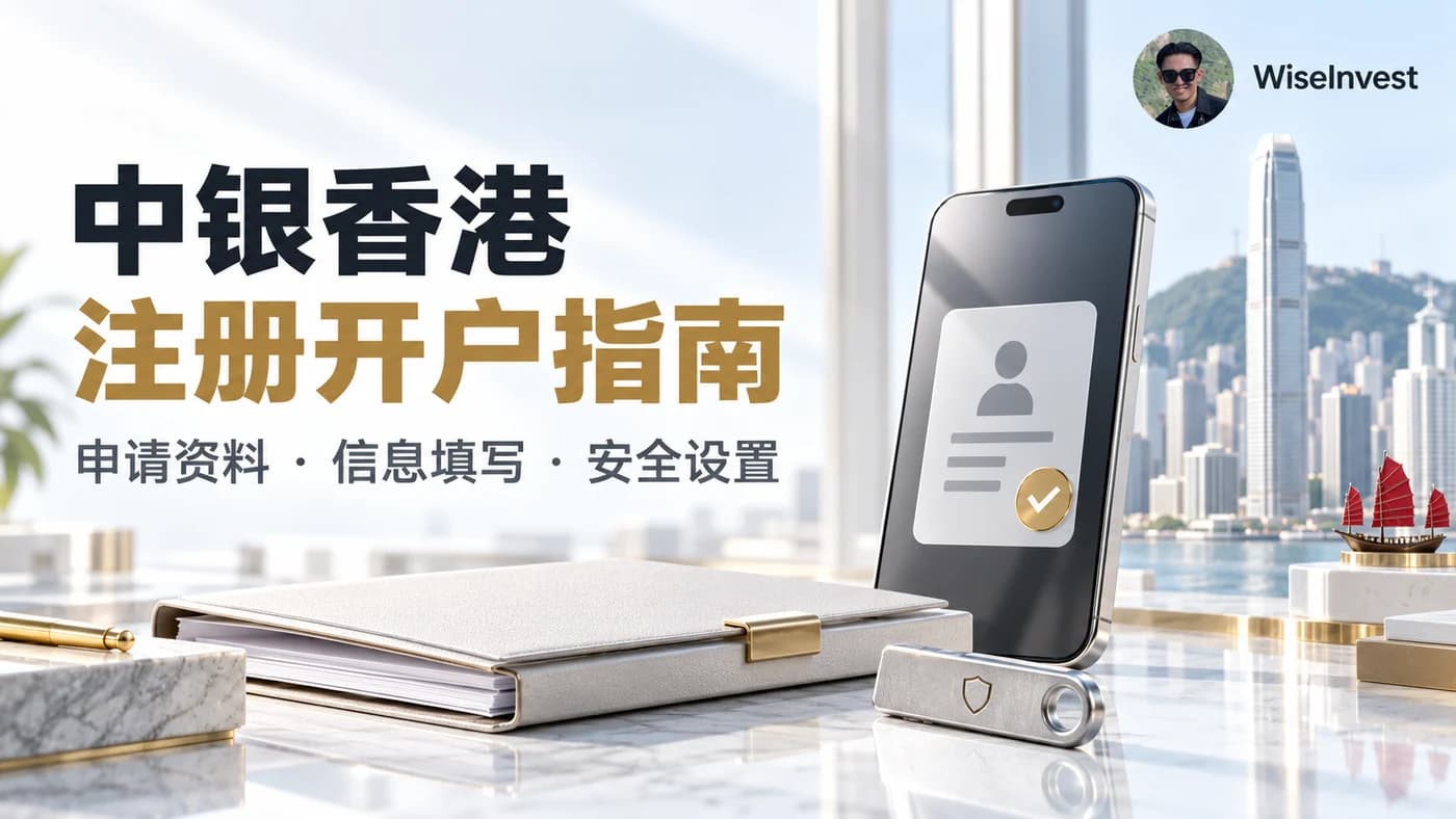 中银香港：注册开户指南，申请资料 · 信息填写 · 安全设置