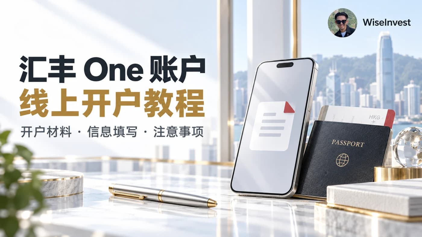 汇丰 One 账户：线上开户教程，开户材料 · 信息填写 · 注意事项