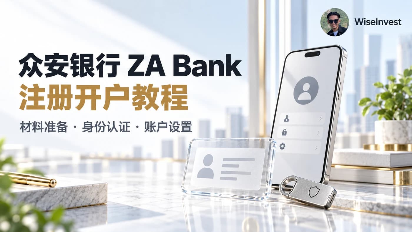 众安银行 ZA Bank：注册开户教程，材料准备 · 身份认证 · 账户设置