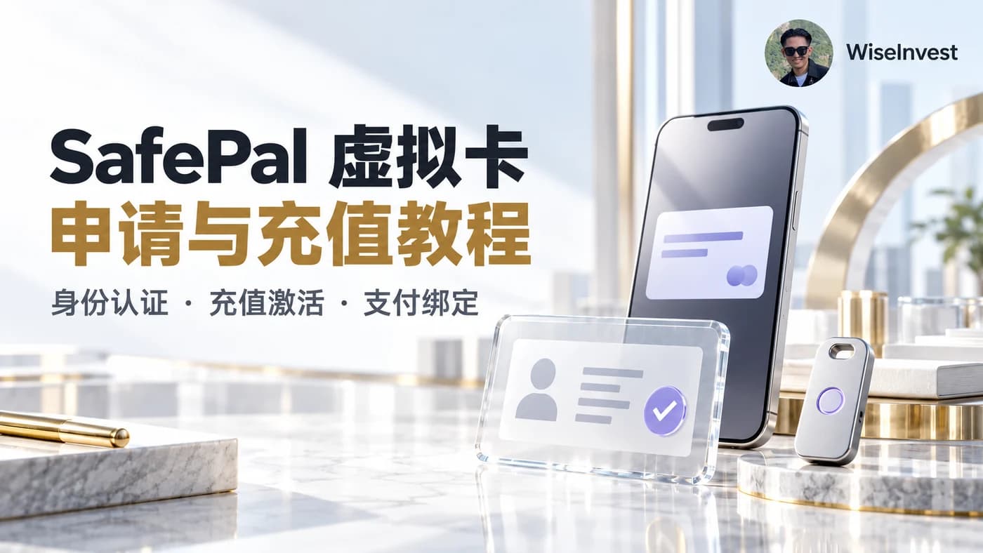 SafePal 虚拟卡：申请与充值教程，身份认证 · 充值激活 · 支付绑定