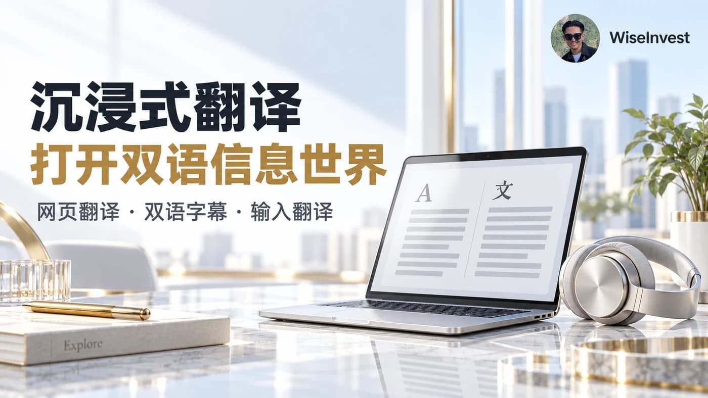 沉浸式翻译:打开双语信息世界,网页翻译 · 双语字幕 · 输入翻译
