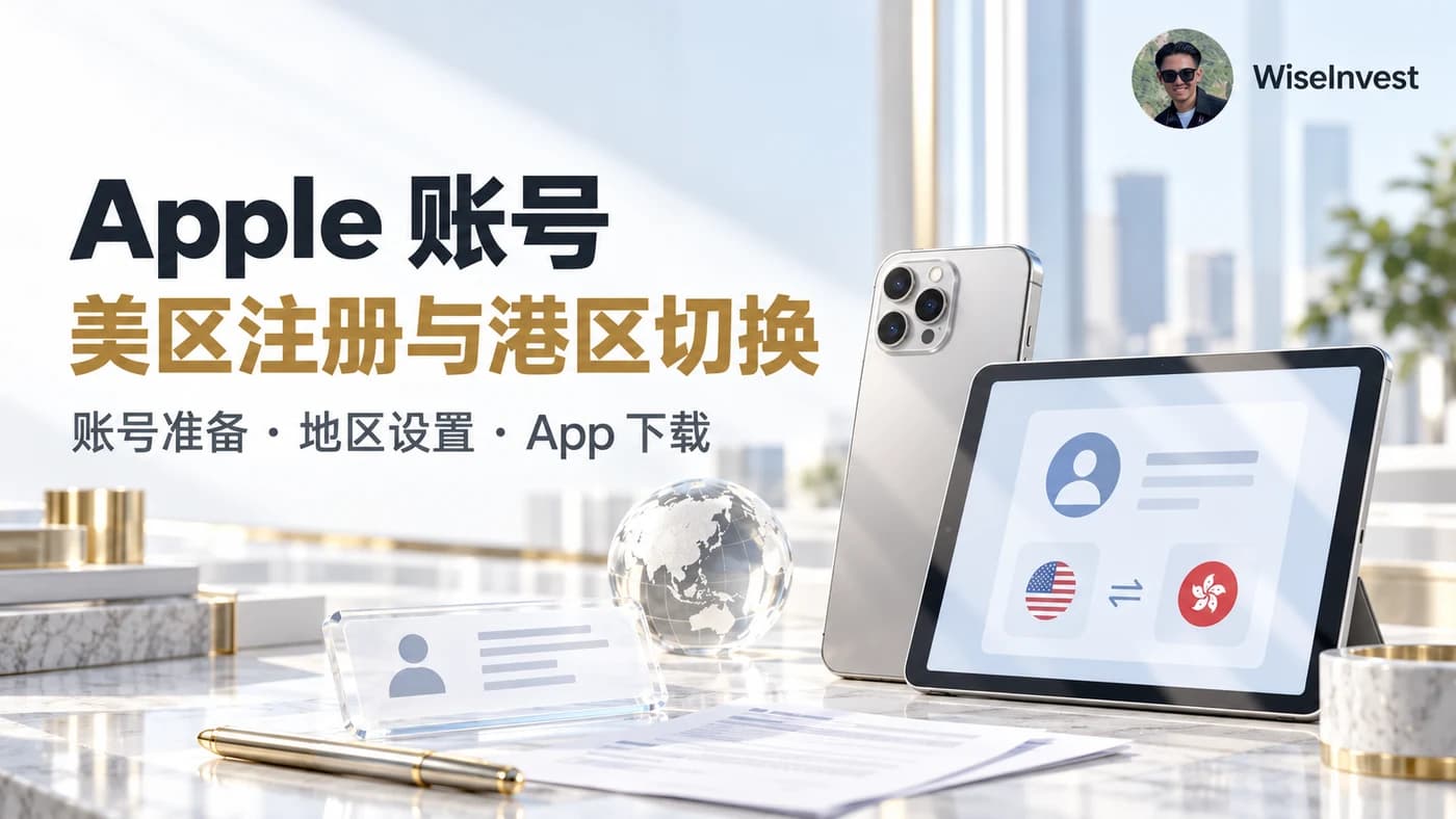 Apple 账号:美区注册与港区切换,账号准备 · 地区设置 · App 下载
